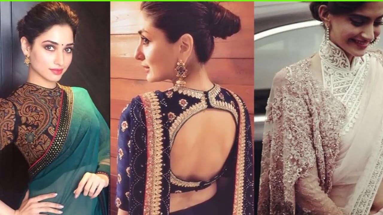 4 Heavy Work Blouse Designs With Plain Saree